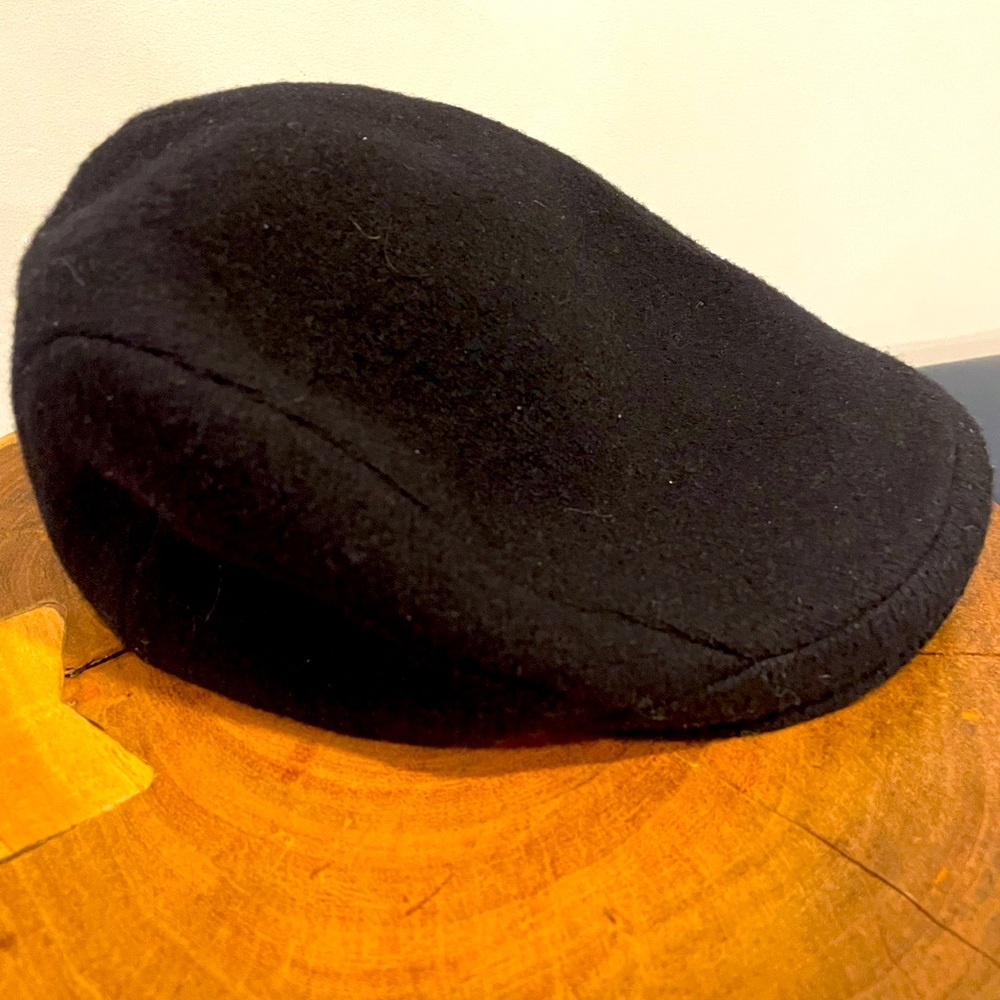 Kangol Wool 507 Black Flat Cap - Black